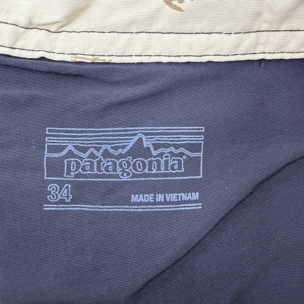 Patagonia Wavefarer Board Shorts Size 34 Swim Trunks Black Recycled Nylon - Picture 3 of 7